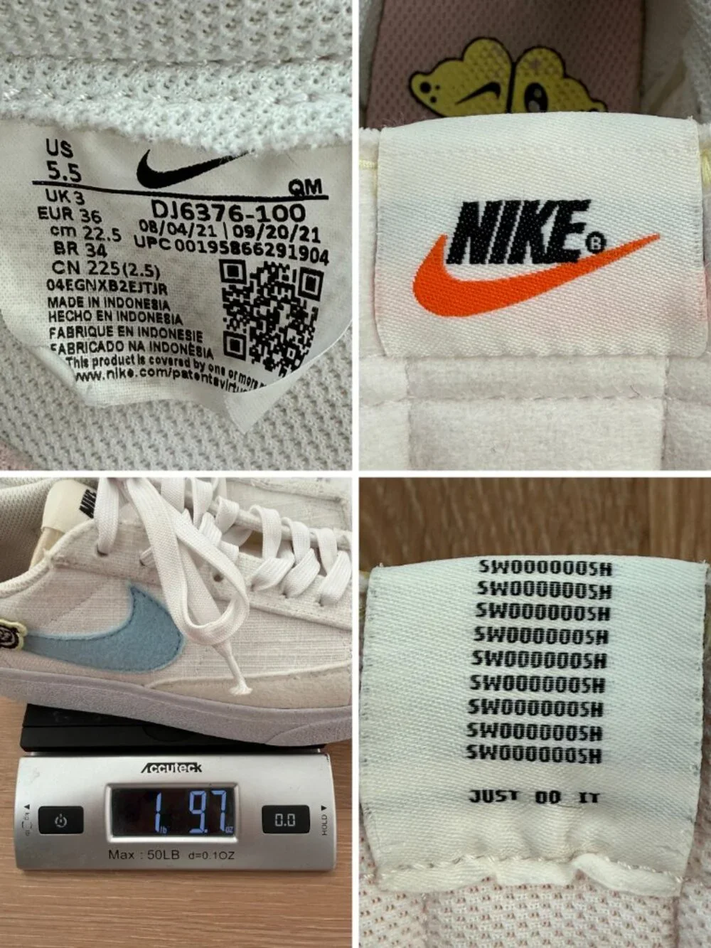 Nike Shoes Womens 5.5 Sneakers White Blazer Lo Platform DJ6376-100 Air Sprung